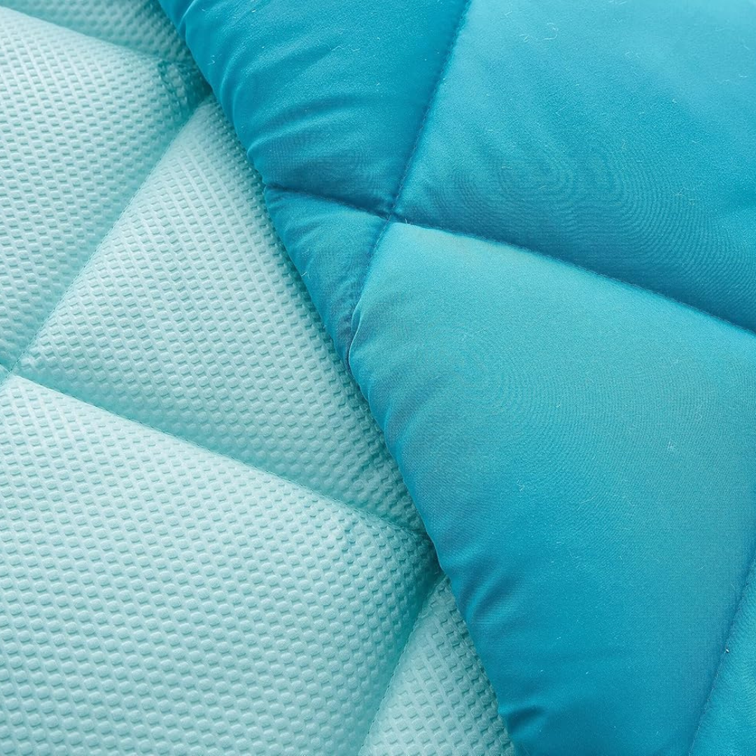 Novotextil- Couette bicolore.  microfibre. Densité 350gr/m2 Turquoise